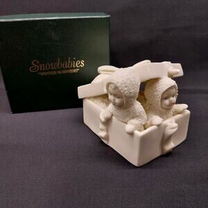 Department 56 Snowbabies "Winter Surprise" Figurine Bisque Porcelain